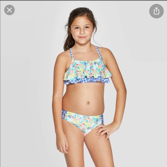 Girls multi color bikini swimsuit - Picture 1 of 2